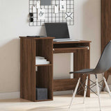 vidaXL Bureau met schappen 84x40x78 cm bewerkt hout wit