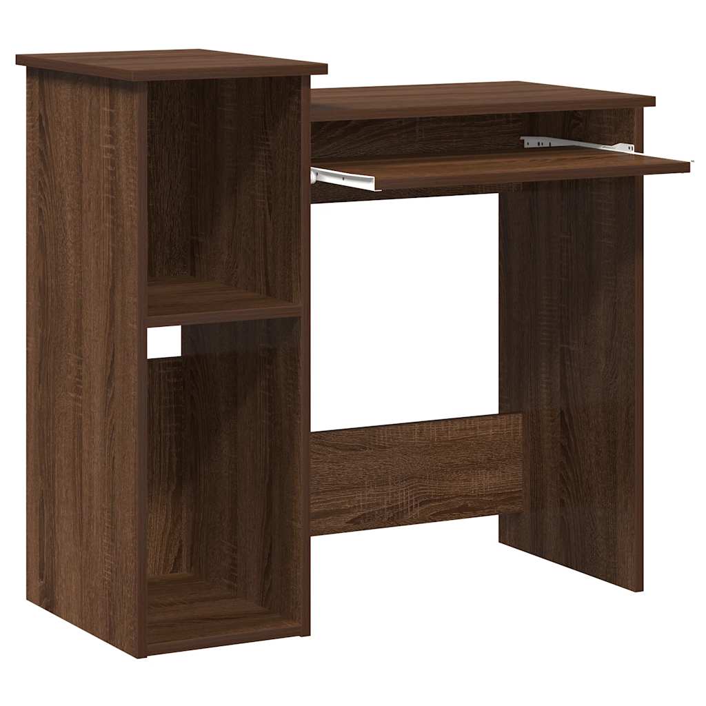 vidaXL Bureau met schappen 84x40x78 cm bewerkt hout wit