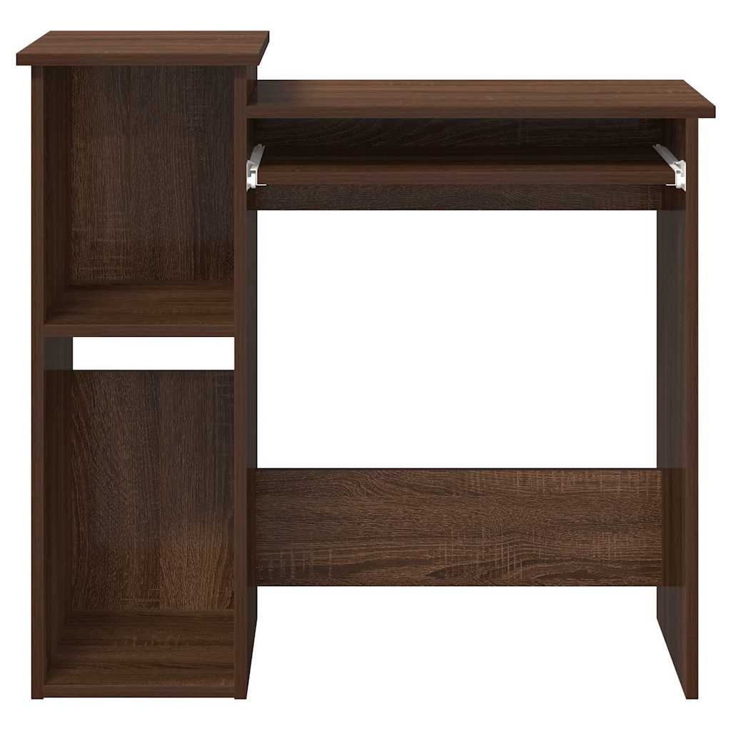 vidaXL Bureau met schappen 84x40x78 cm bewerkt hout wit