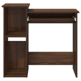 vidaXL Bureau met schappen 84x40x78 cm bewerkt hout wit