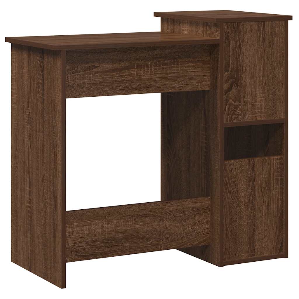 vidaXL Bureau met schappen 84x40x78 cm bewerkt hout wit