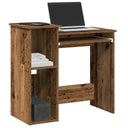 vidaXL Bureau met schappen 84x40x78 cm bewerkt hout wit