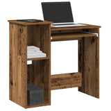 vidaXL Bureau met schappen 84x40x78 cm bewerkt hout wit