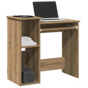 vidaXL Bureau met schappen 84x40x78 cm bewerkt hout wit