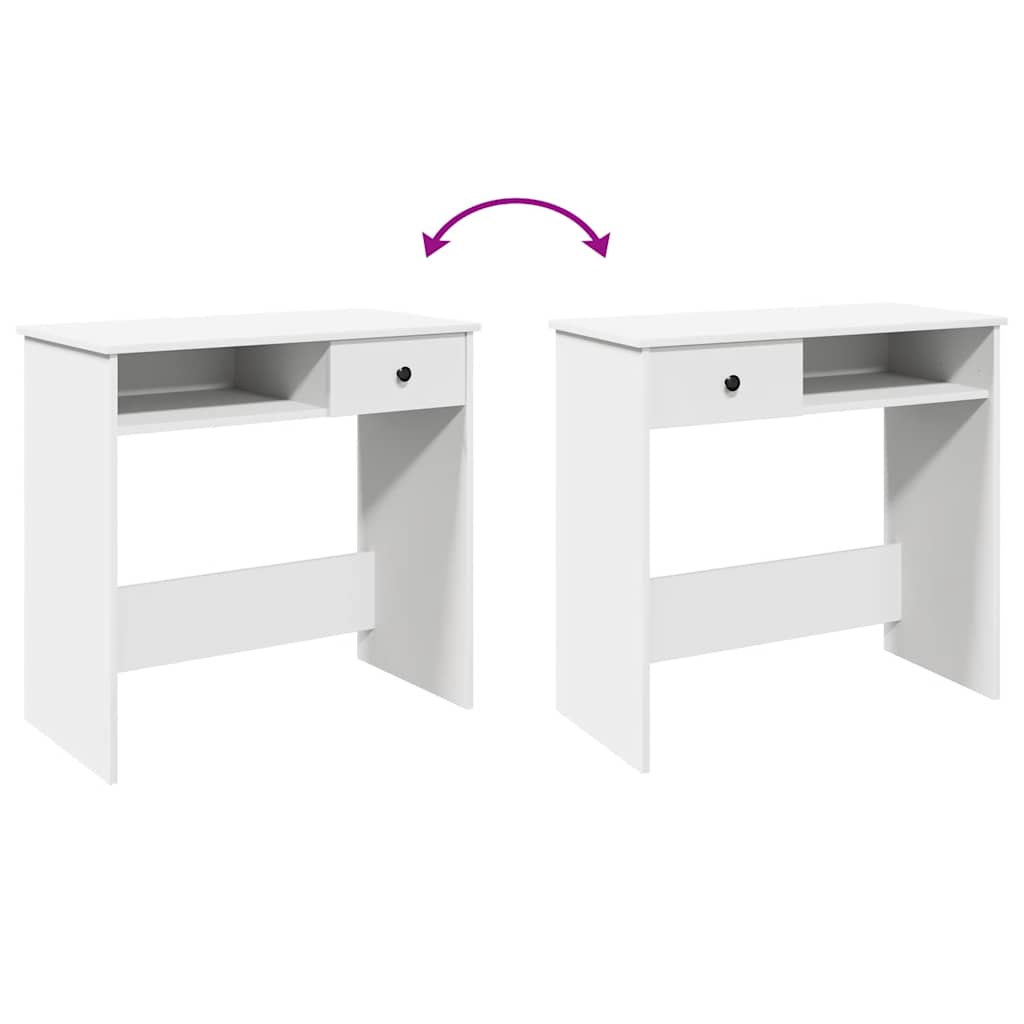 vidaXL Bureau 80x40x75 cm bewerkt hout wit