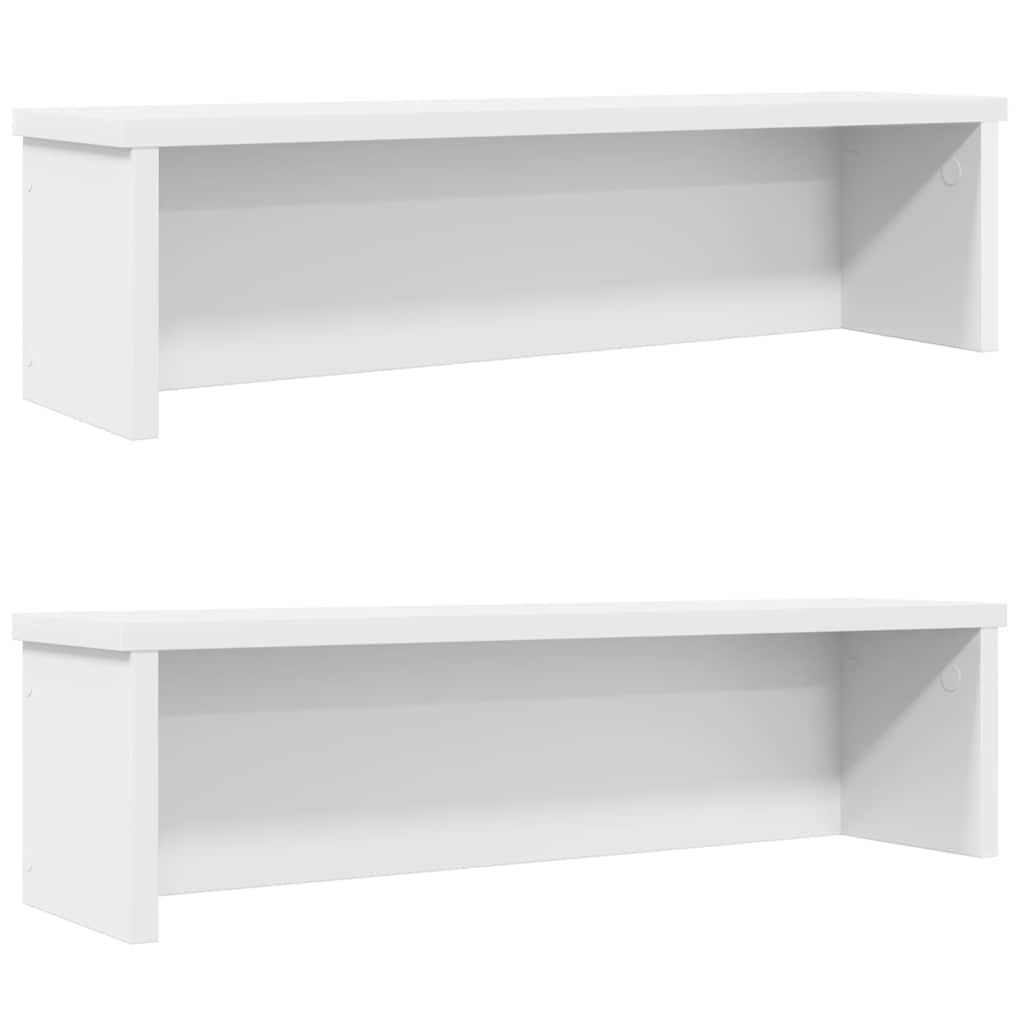 vidaXL Keukenrek stapelbaar 50x15x16 cm bewerkt hout wit