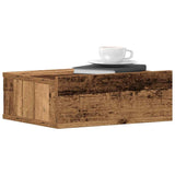 vidaXL Nachtkastje zwevend 40x30x15 cm bewerkt hout wit