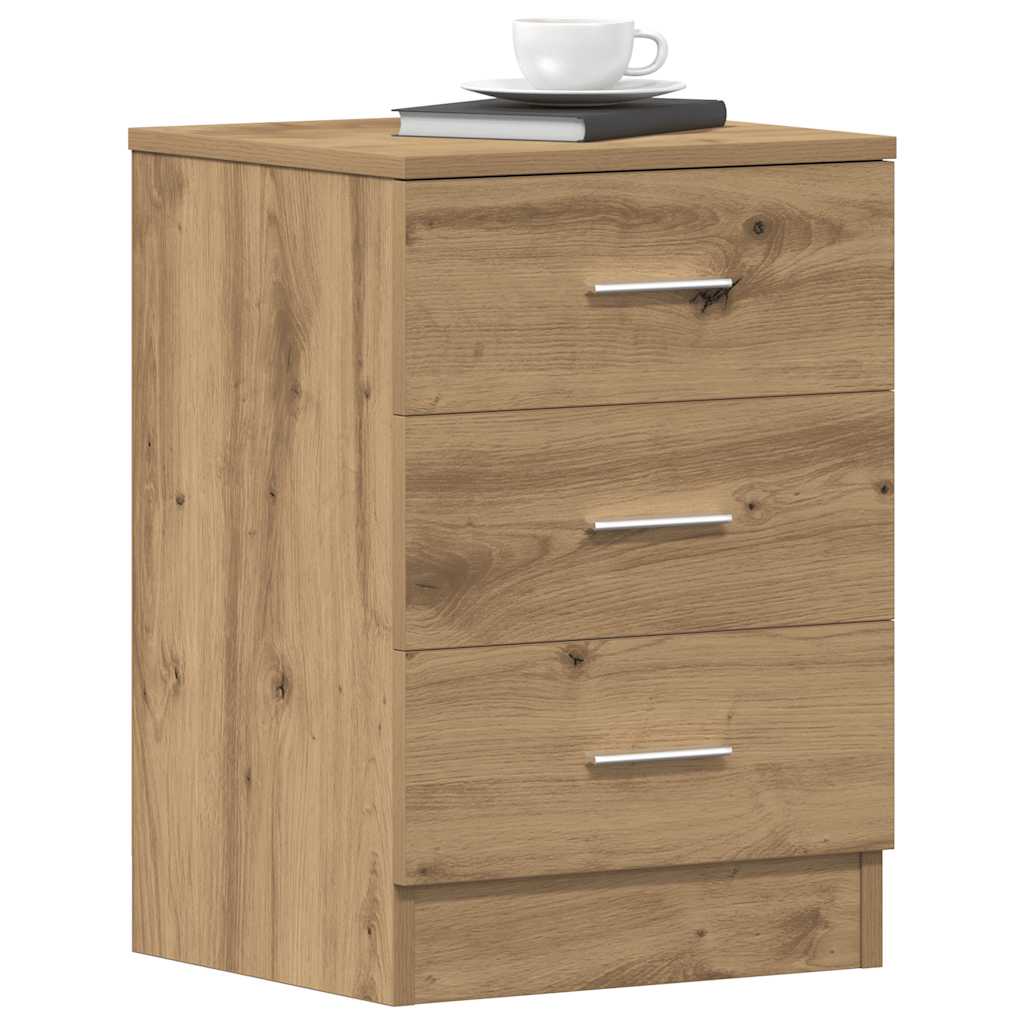 vidaXL Nachtkastje 38x35x56 cm bewerkt hout wit