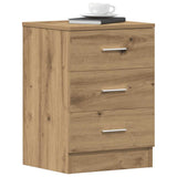 vidaXL Nachtkastje 38x35x56 cm bewerkt hout wit