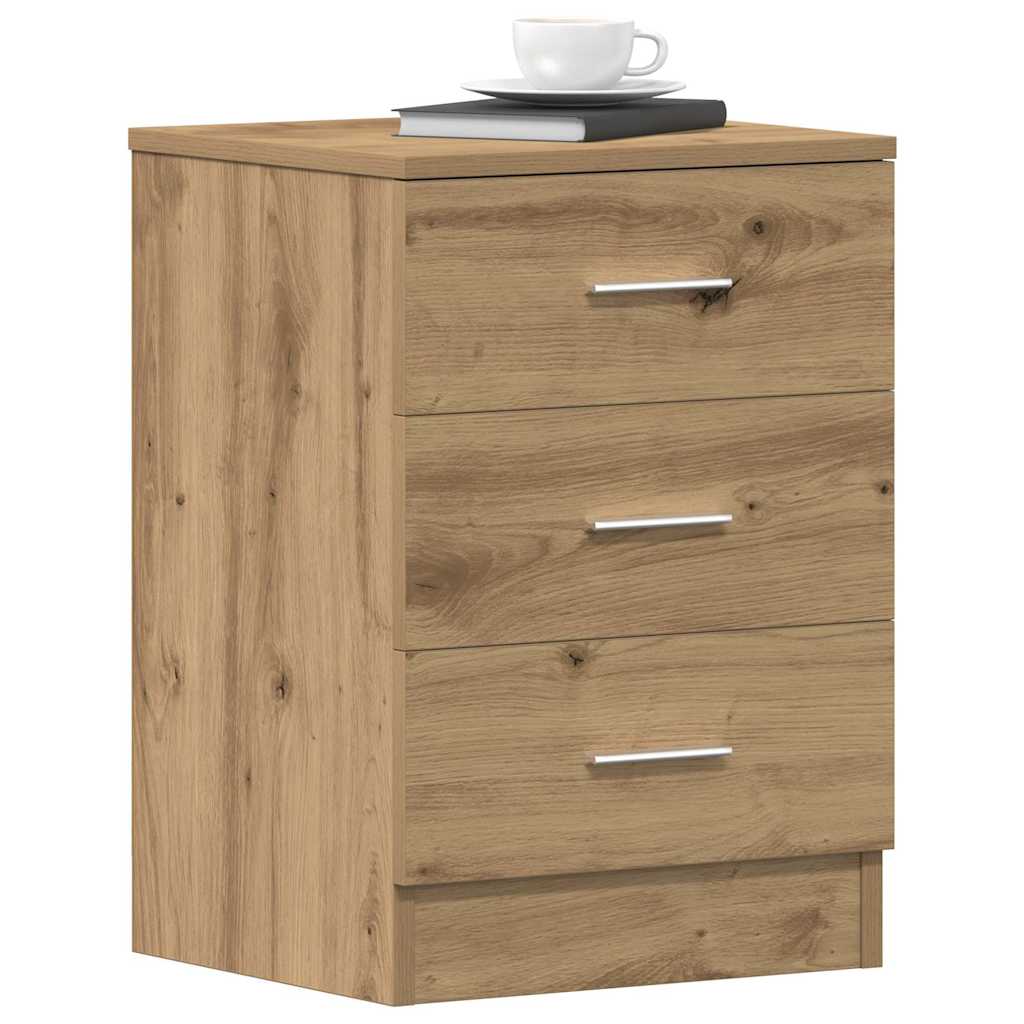 vidaXL Nachtkastje 38x35x56 cm bewerkt hout wit