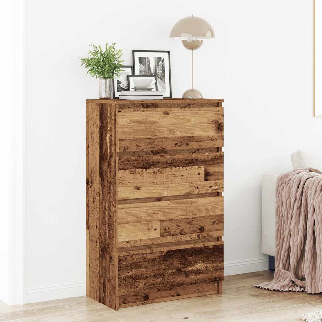 vidaXL Dressoir 60x35x98,5 cm bewerkt hout wit