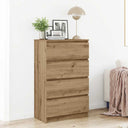 vidaXL Dressoir 60x35x98,5 cm bewerkt hout wit