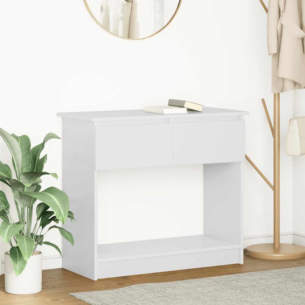 vidaXL Wandtafel met lades 85,5x38,5x74,5 cm wit