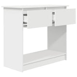 vidaXL Wandtafel met lades 85,5x38,5x74,5 cm wit