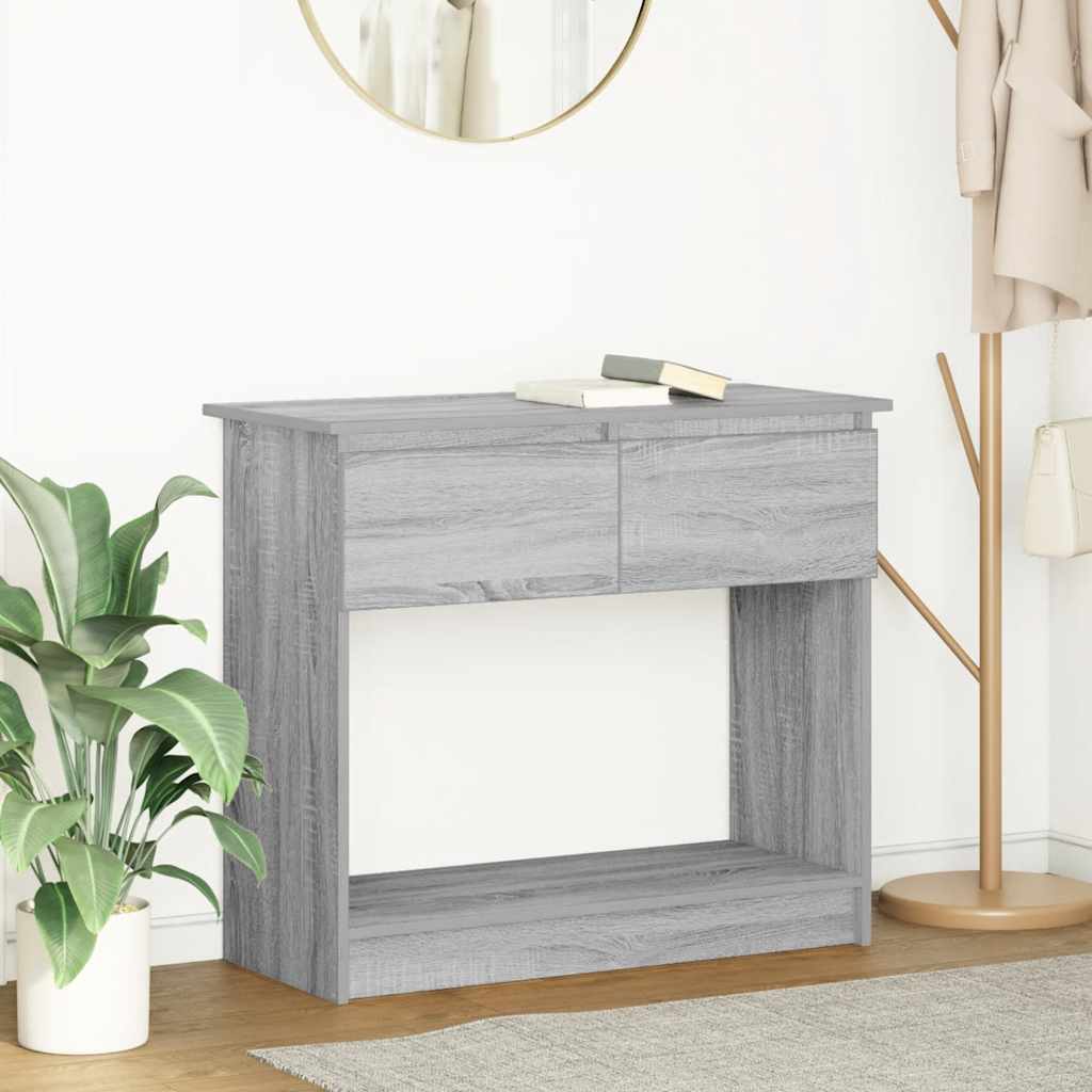 vidaXL Wandtafel met lades 85,5x38,5x74,5 cm wit