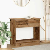 vidaXL Wandtafel met lades 85,5x38,5x74,5 cm wit