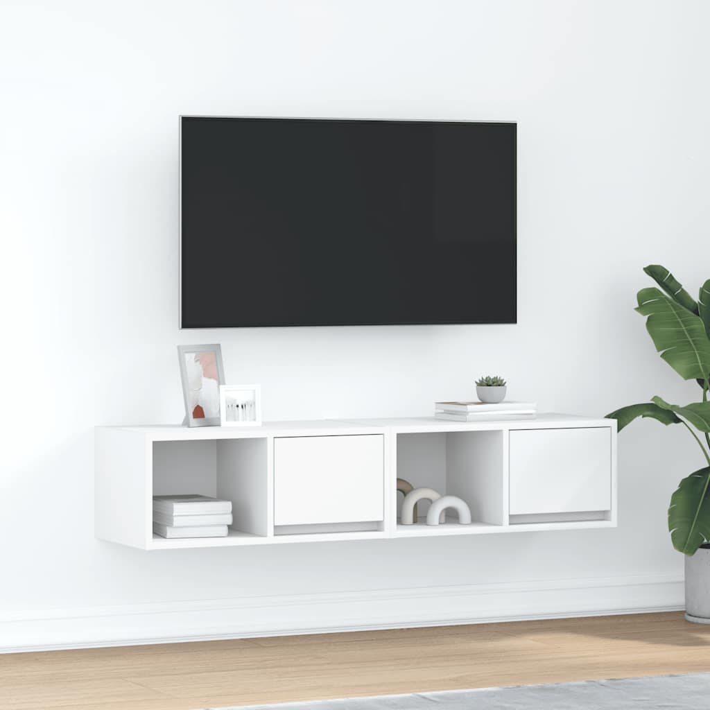 vidaXL Tv-meubel 60x31x25,5 cm bewerkt hout wit
