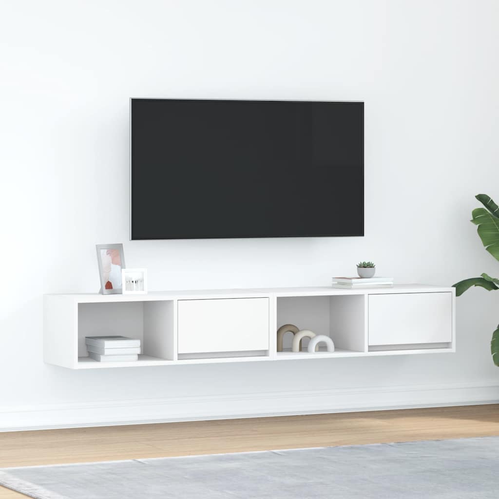 vidaXL Tv-meubel 60x31x25,5 cm bewerkt hout wit