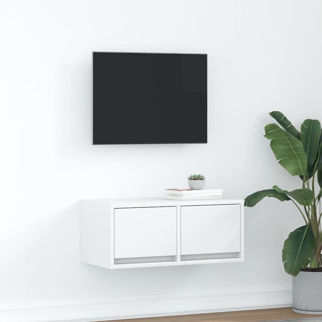 vidaXL Tv-meubel 60x31x25,5 cm bewerkt hout wit