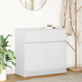 vidaXL Dressoir met lade 80x34x76 cm spaanplaat wit
