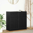 vidaXL Dressoir met lade 80x34x76 cm spaanplaat wit