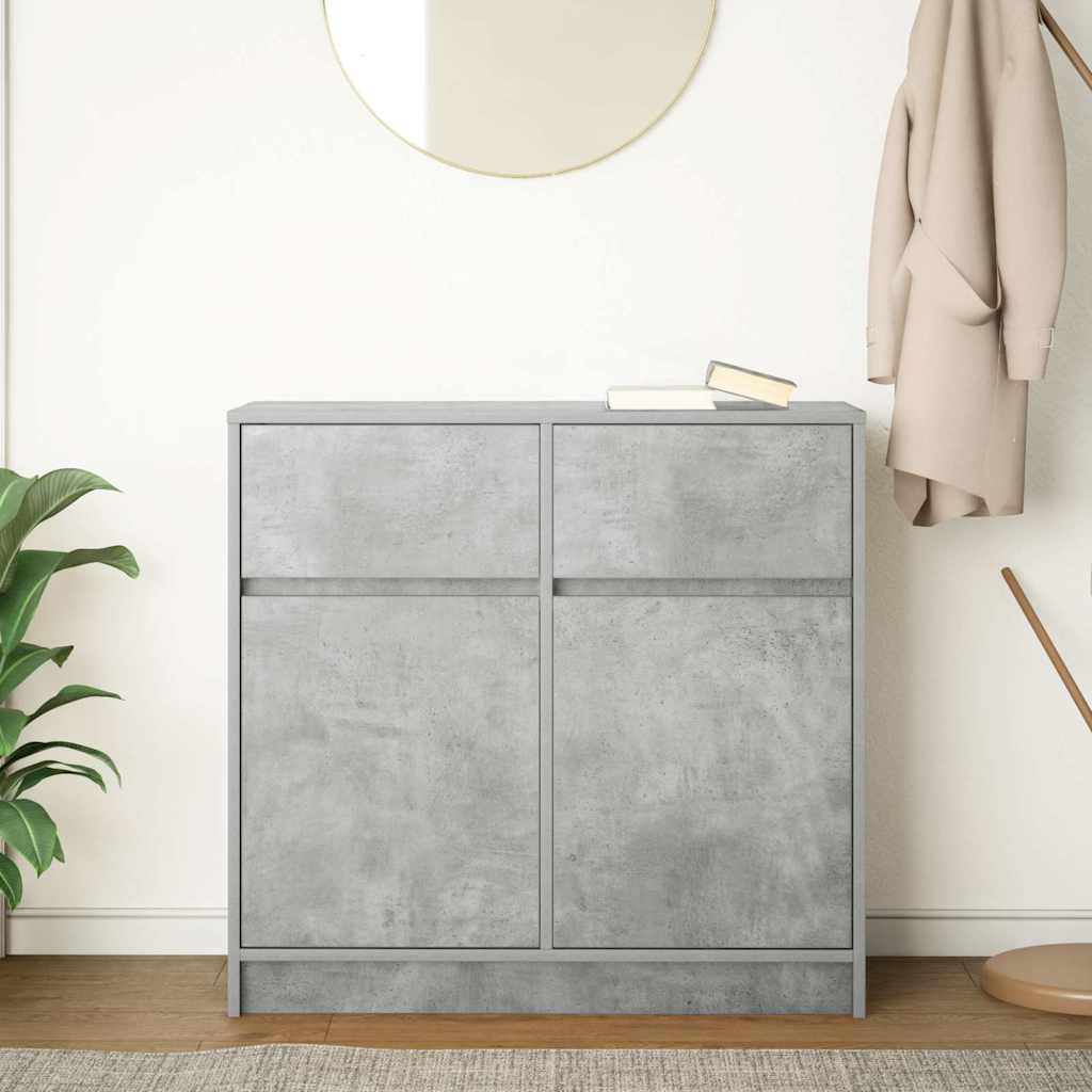 vidaXL Dressoir met lade 80x34x76 cm spaanplaat wit