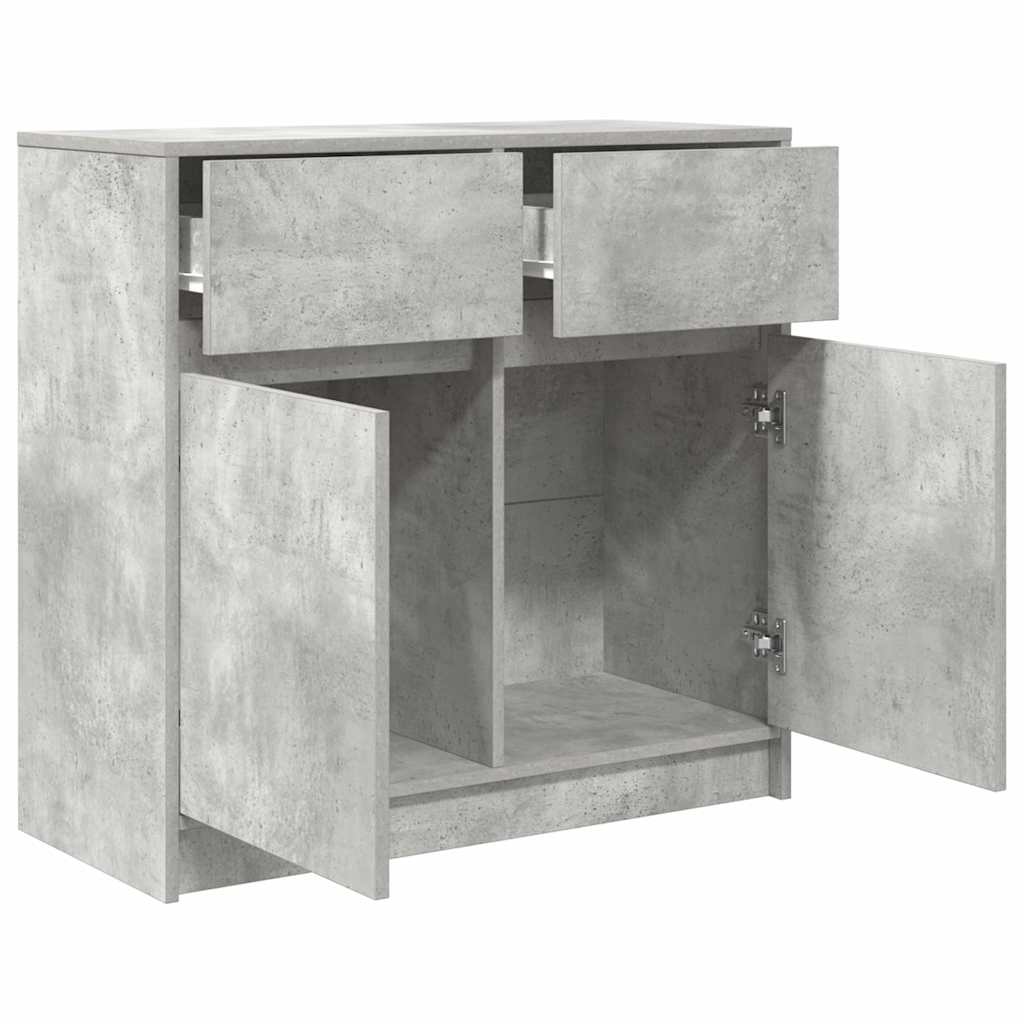 vidaXL Dressoir met lade 80x34x76 cm spaanplaat wit