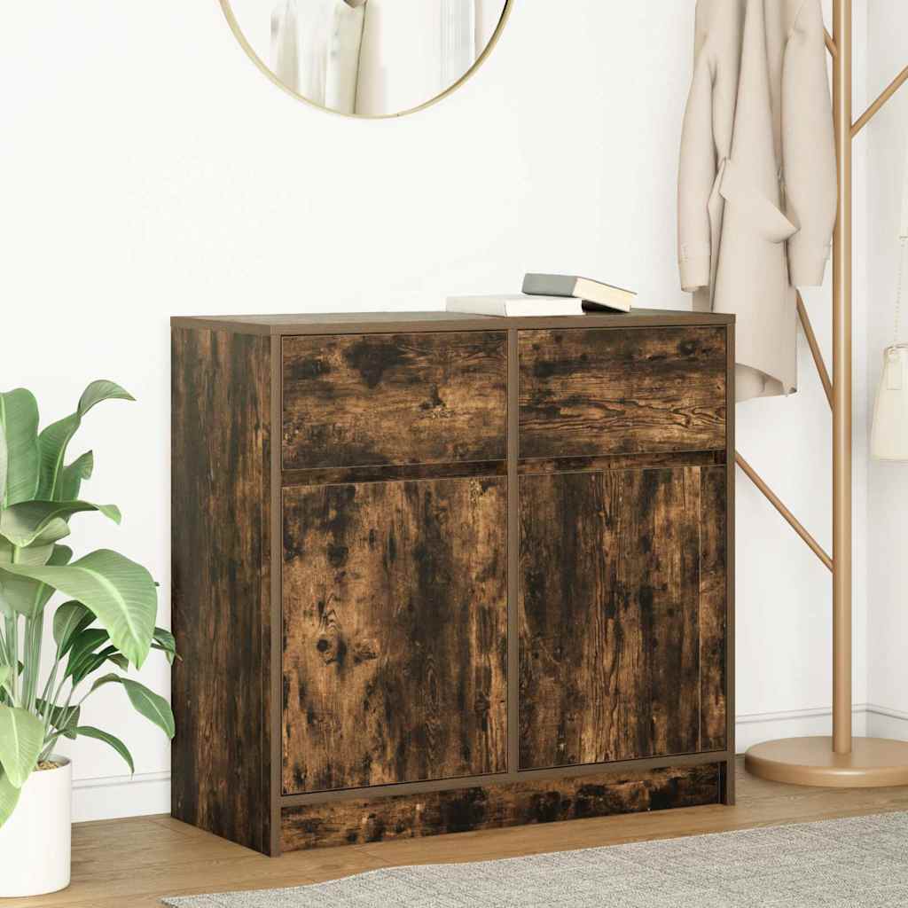 vidaXL Dressoir met lade 80x34x76 cm spaanplaat wit