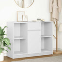vidaXL Dressoir met lade 101x35x76 cm spaanplaat wit