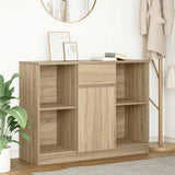 vidaXL Dressoir met lade 101x35x76 cm spaanplaat wit