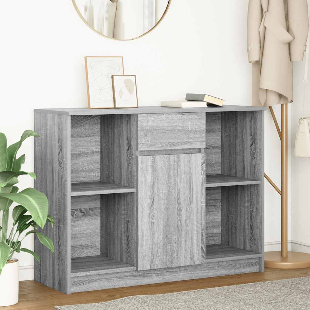 vidaXL Dressoir met lade 101x35x76 cm spaanplaat wit