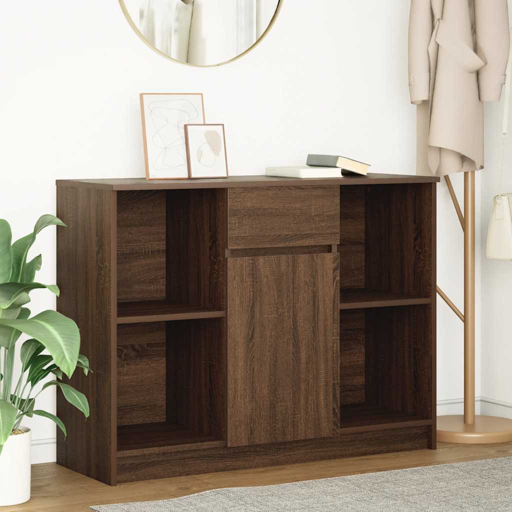 vidaXL Dressoir met lade 101x35x76 cm spaanplaat wit