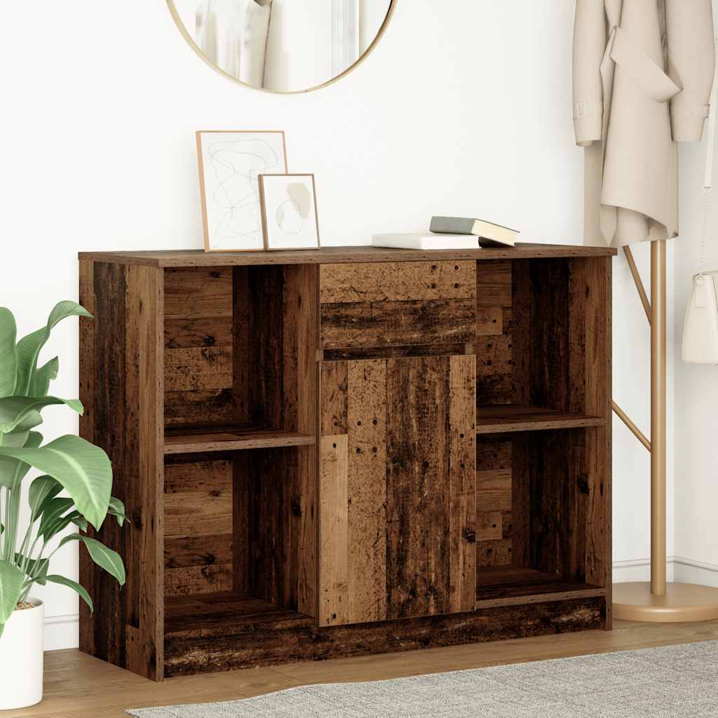 vidaXL Dressoir met lade 101x35x76 cm spaanplaat wit
