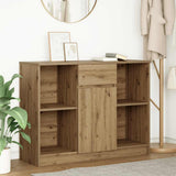 vidaXL Dressoir met lade 101x35x76 cm spaanplaat wit