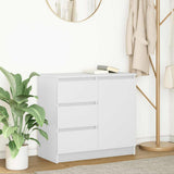 vidaXL Dressoir met lade 71x35x65 cm spaanplaat wit