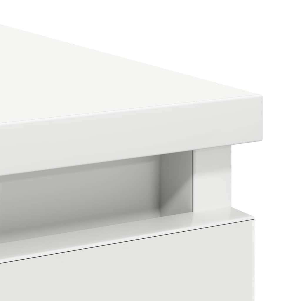 vidaXL Dressoir met lade 71x35x65 cm spaanplaat wit