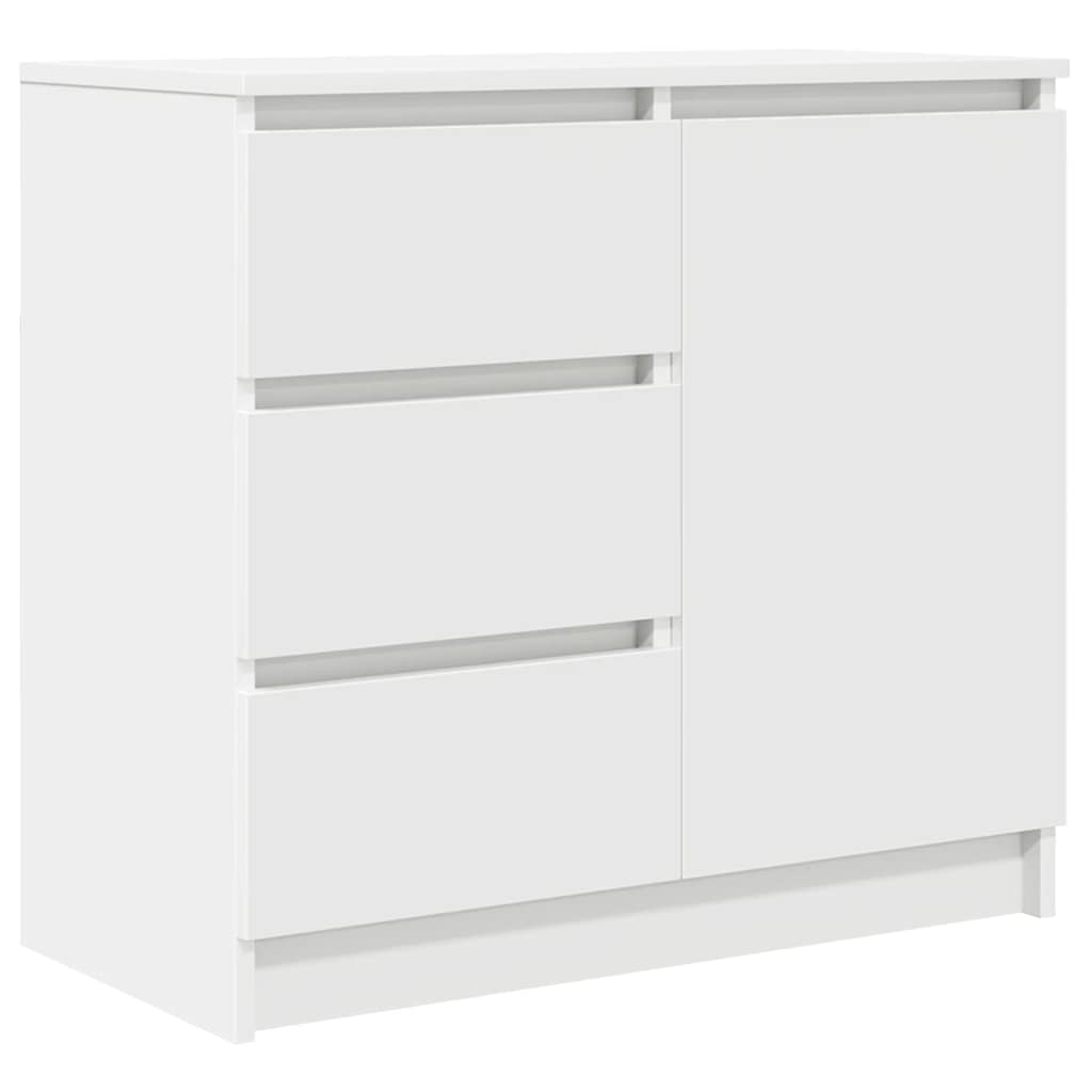 vidaXL Dressoir met lade 71x35x65 cm spaanplaat wit