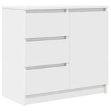 vidaXL Dressoir met lade 71x35x65 cm spaanplaat wit