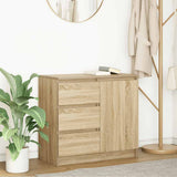 vidaXL Dressoir met lade 71x35x65 cm spaanplaat wit