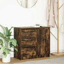 vidaXL Dressoir met lade 71x35x65 cm spaanplaat wit
