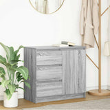 vidaXL Dressoir met lade 71x35x65 cm spaanplaat wit