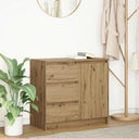 vidaXL Dressoir met lade 71x35x65 cm spaanplaat wit