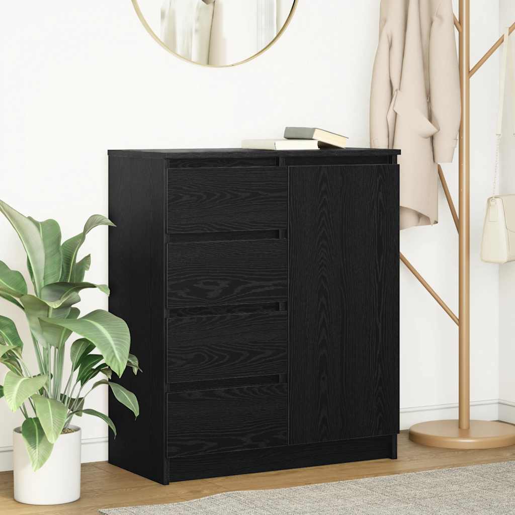vidaXL Dressoir met lades 71x35x84 cm spaanplaat wit