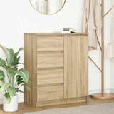 vidaXL Dressoir met lades 71x35x84 cm spaanplaat wit