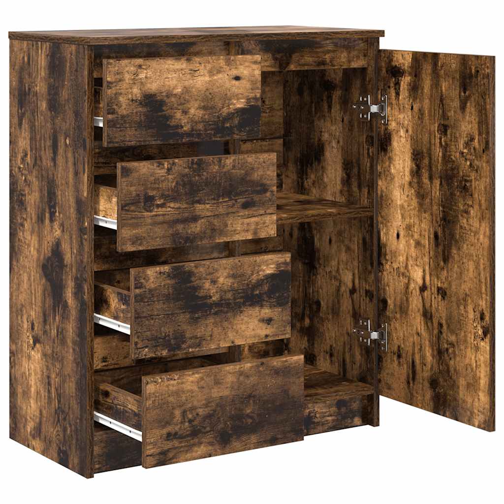 vidaXL Dressoir met lades 71x35x84 cm spaanplaat wit