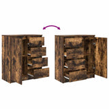 vidaXL Dressoir met lades 71x35x84 cm spaanplaat wit