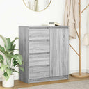 vidaXL Dressoir met lades 71x35x84 cm spaanplaat wit