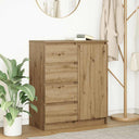 vidaXL Dressoir met lades 71x35x84 cm spaanplaat wit