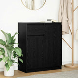 vidaXL Dressoir met lade 71x35x84 cm spaanplaat wit