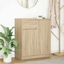 vidaXL Dressoir met lade 71x35x84 cm spaanplaat wit